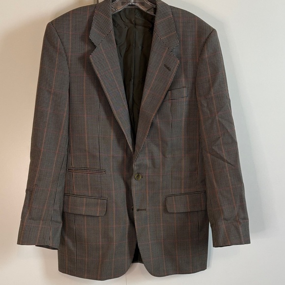 Oversized Vintage “Menswear” Checkered Women's Blazer - Picture 2 of 4